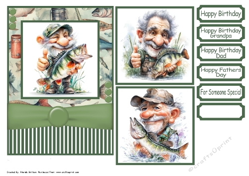 Grandpas Gone Fishing Card Front 5x7
