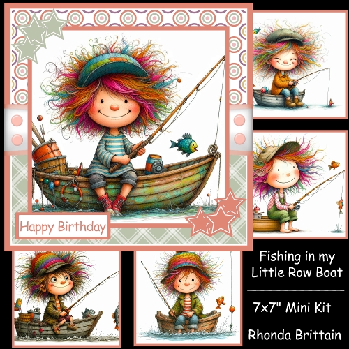 Fishing In My Little Row Boat Mini Kit 7x7