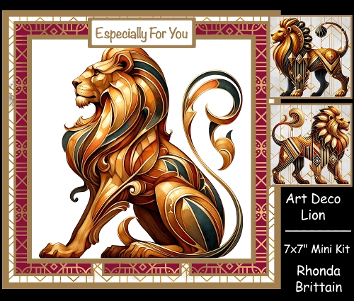Art Deco Lion Mini Kit 7x7