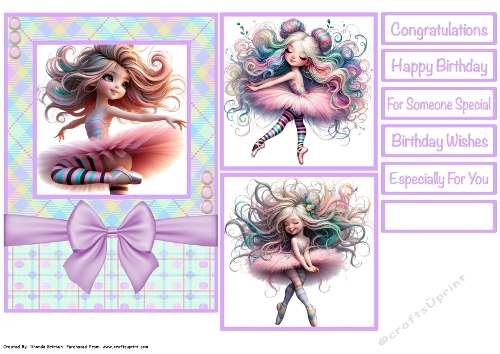 Prima Ballerina Card Front 5x7