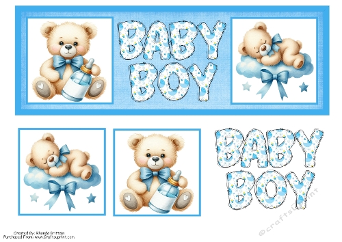 New Baby Boy DL Card Front 