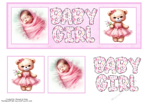 New Baby Girl DL Card Front 