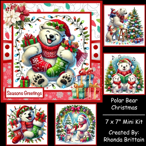 Polar Bear Christmas Mini Kit 7x7