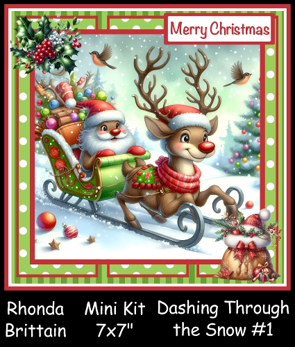 cup1385185_40 - Dashing Through The Snow 1 Mini Kit 7x7
