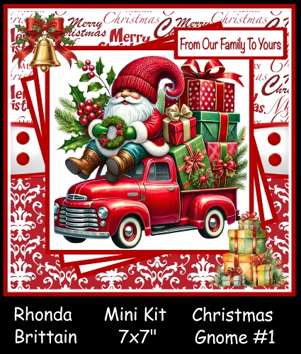 Christmas Gnome 1 Mini Kit 7x7