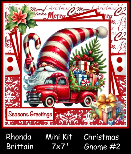 Christmas Gnome 2 Mini Kit 7x7