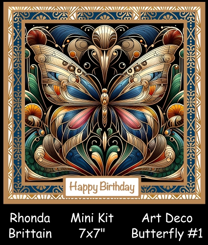 Art Deco Butterfly 1 Mini Kit 7x7