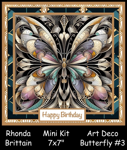 Art Deco Butterfly #3 Mini Kit 7x7