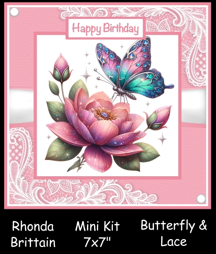 Butterfly and Lace Mini Kit 7x7
