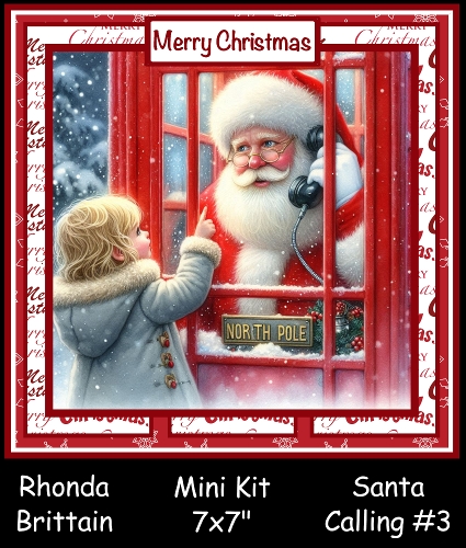 Santa Calling #3 Mini Kit 7x7