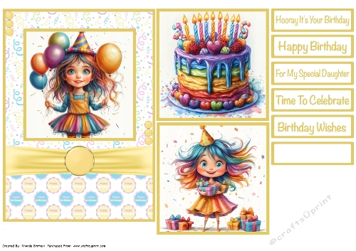 cup1386740_40 - Birthday Wishes 3 Card Front 5x7