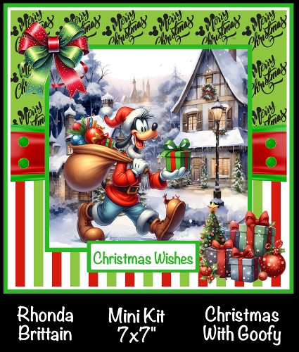 Christmas With Goofy Mini Kit 7x7
