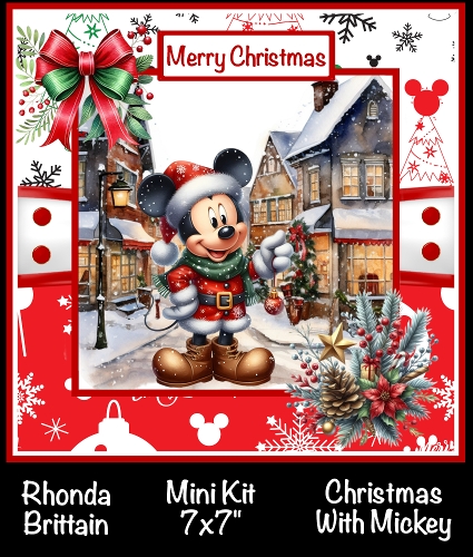 Christmas With Mickey Mini Kit 7x7