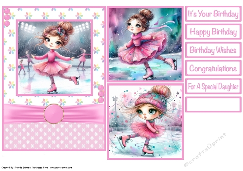 Ice Skating Superstar Card Front 5x7