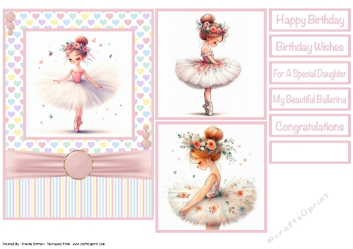 My Beautiful Ballerina Card Front 5x7