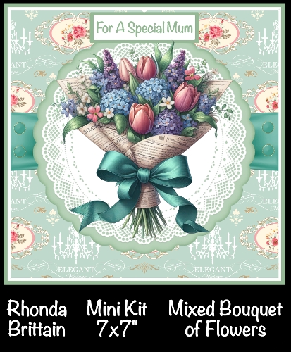 cup1387315_40 - Mixed Bouquet of Flowers Mini Kit 7x7