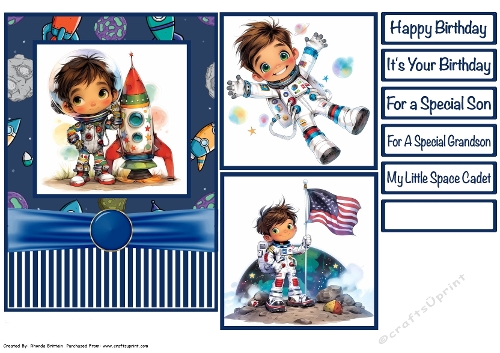 My Little Space Cadet Card Front 5x7