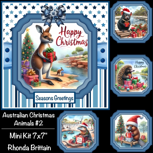 Australian Christmas Animals #2 Mini Kit 7x7