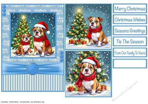 Have A Staffy Christmas Card Front 5x7