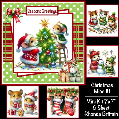Christmas Mice #1 Mini Kit 7x7