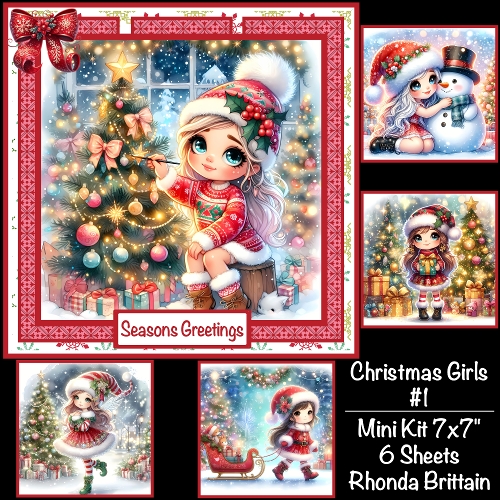 Christmas Girls #1 Mini Kit 7x7