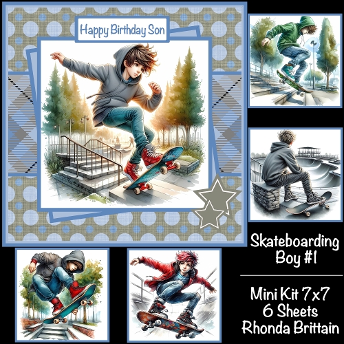 Skateboarding Boy Mini Kit 7x7