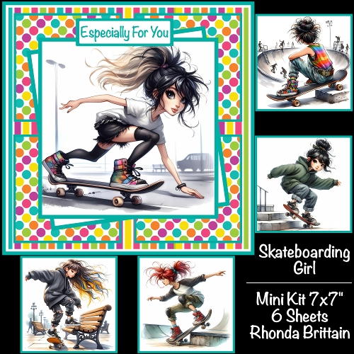 Skateboarding Girl Mini Kit 7x7