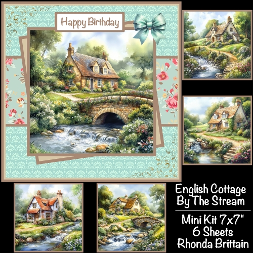 cup1390591_40 - English Cottage By The Stream Mini Kit 7x7