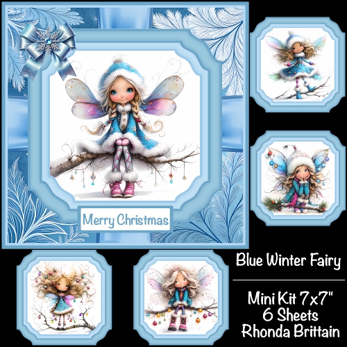 Blue Winter Fairy Mini Kit 7x7