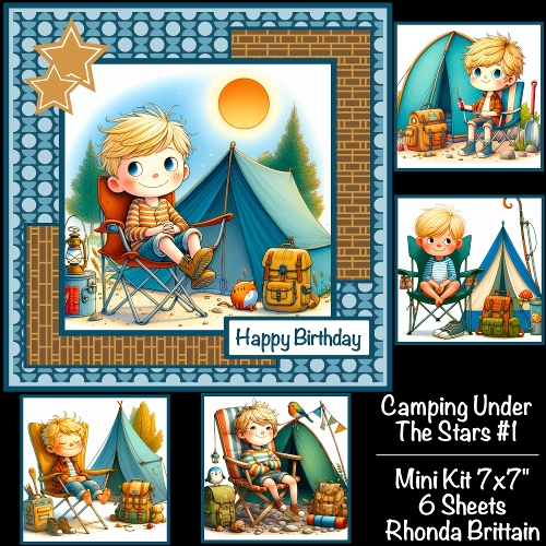 Camping Under The Stars #1 Mini Kit 7x7