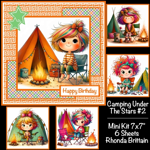 Camping Under The Stars #2 Mini Kit 7x7