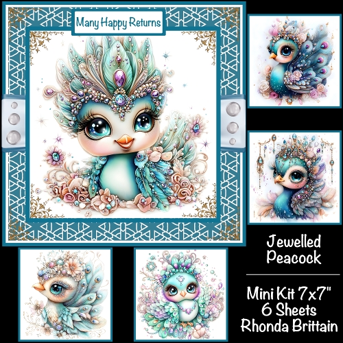 Jewelled Peacock Mini Kit 7x7