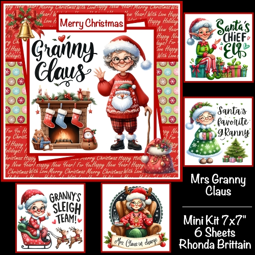 cup1392625_40 - Mrs Granny Claus Mini Kit 7x7