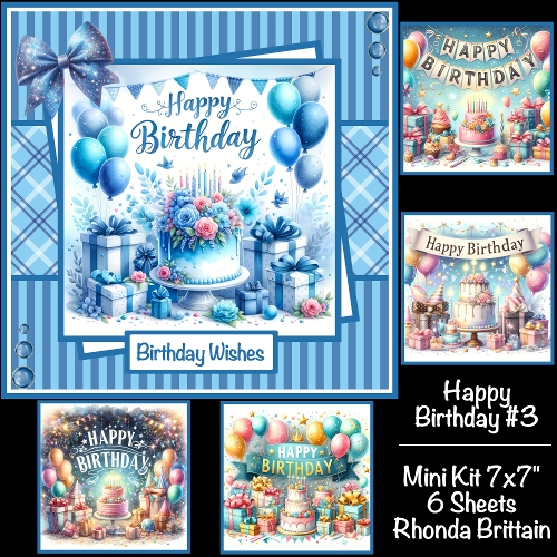 cup1392632_40 - Happy Birthday #3 Mini Kit 7x7
