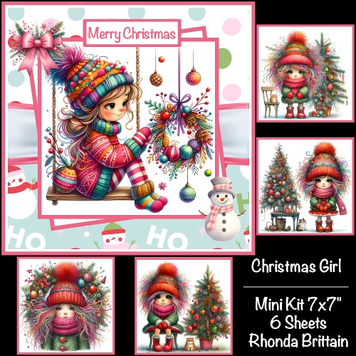 Christmas Girl Mini Kit 7x7