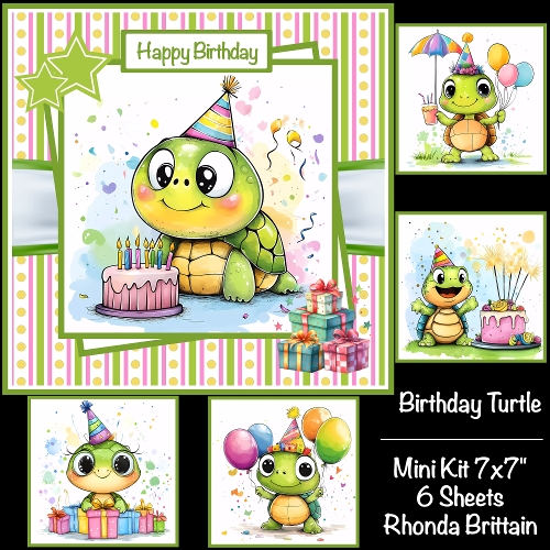 cup1393592_40 - Birthday Turtle Mini Kit 7x7