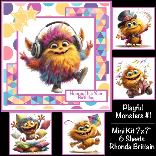 Playful Monsters #1 Mini Kit 7x7
