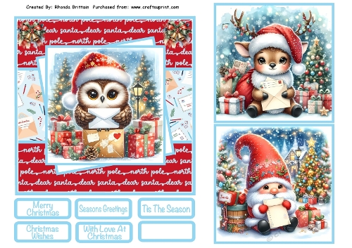 Dear Santa #2 Card Front 6x6
