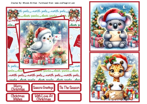 Dear Santa #4 Card Front 6x6