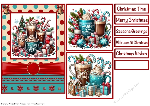 Christmas Hot Chocolate Card Front 5x7