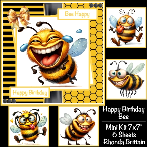 Happy Birthday Bee Mini Kit 7x7