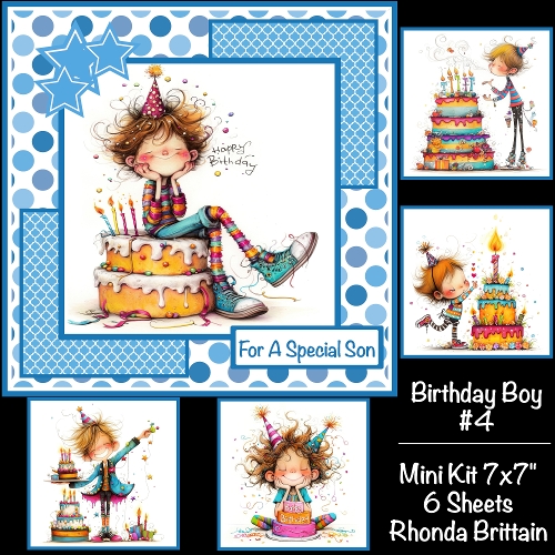Birthday Boy #4 Mini Kit 7x7