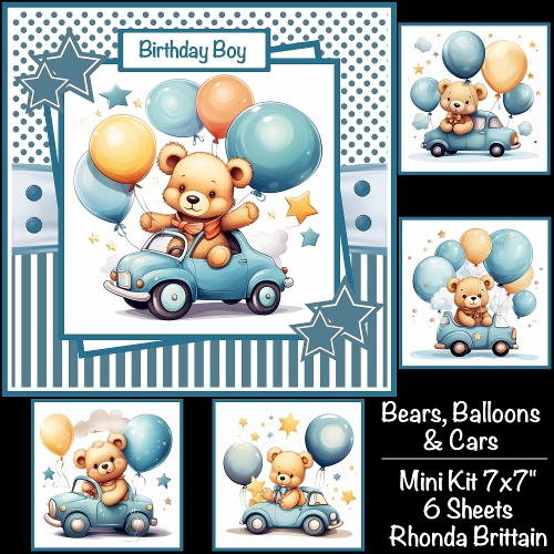 Bears, Balloons & Cars Mini Kit 7x7