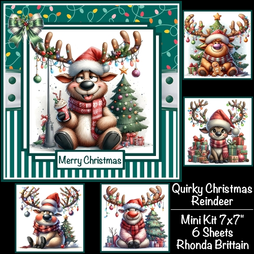 Quirky Christmas Reindeer Mini Kit 7x7