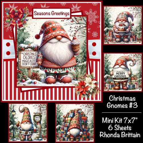 Christmas Gnomes #3 Mini Kit 7x7