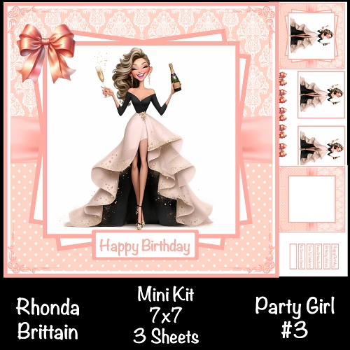 Party Girl #3 Mini Kit 7x7 CUSTOMER REQUEST