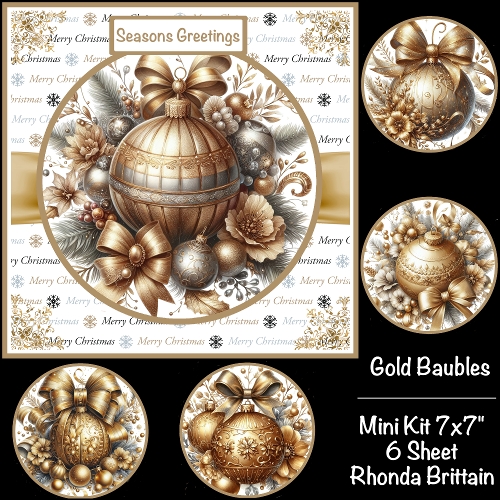 Gold Baubles Mini Kit 7x7