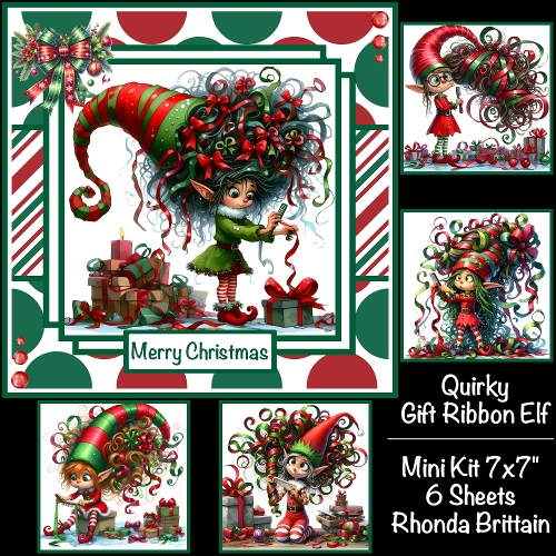Quirky Gift Ribbon Elf Mini Kit 7x7