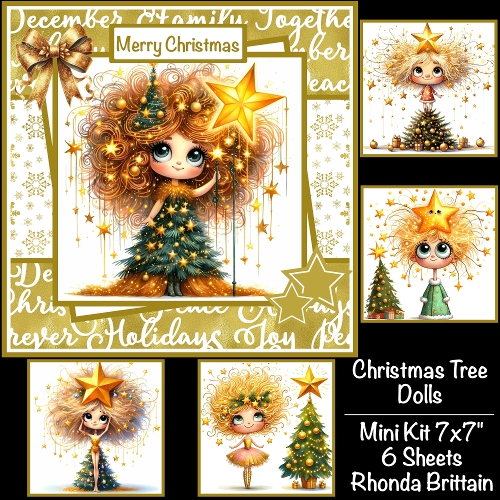 Christmas Tree Girls Mini Kit 7x7