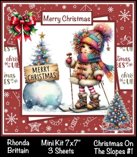 Christmas On The Slopes #1 Mini Kit 7x7
